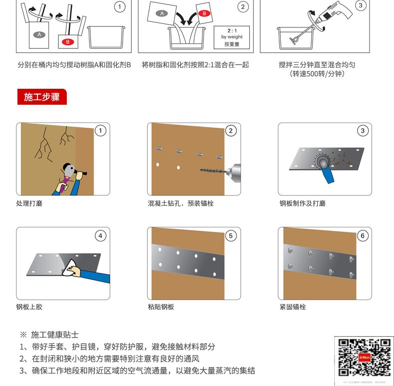 包钢镇雄粘钢加固施工过程